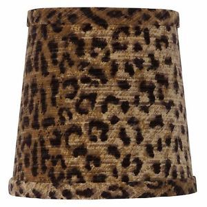 Drum Chandelier Lamp Shades Mini Clip on Leopard Print Small Lamp Shade