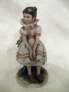 Lefton China Hand Painted Figurine Becky Thatcher Tom Sawyer Mint Condition