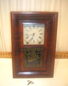 Antique Ansonia Brass Copper Miniature OG Mantel Mantle Clock 1874 Scarce