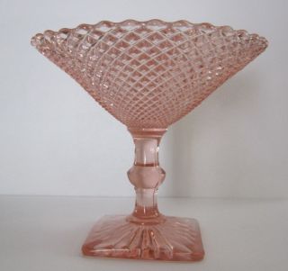 Pink Depression Glass 'Miss America' Compote Martini Anchor Hocking Glass Co
