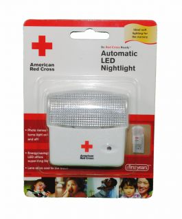 Lot of 2 American Red Cross Automatic LED Night Lights