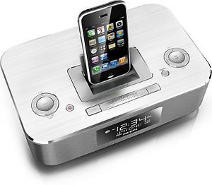 Philips Apple iPod iPhone Dock Speaker Alarm Clock Radio 3G 3GS 4 4S with Remote