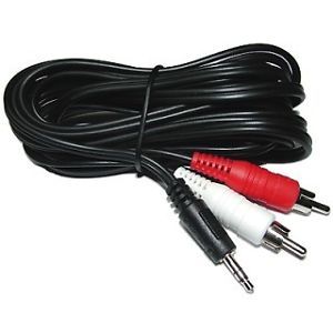 12 ft 3 5mm Mini Plug to 2 RCA Male Stereo Audio Cable