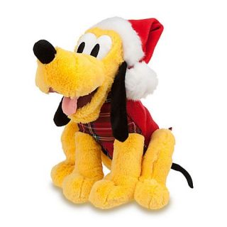 Disney Stuffed Animal Dog Doll Christmas Pluto Holiday Plush Toy Cute