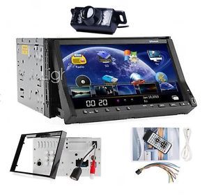 2 DIN Car DVD CD Player FM Am Radio 7'' Touch Screen Stereo iPod TV Rear Camera