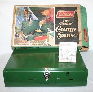 Coleman 2 Burner Outdoor Propane Camp Stove Camping Cooking Picnic with Box