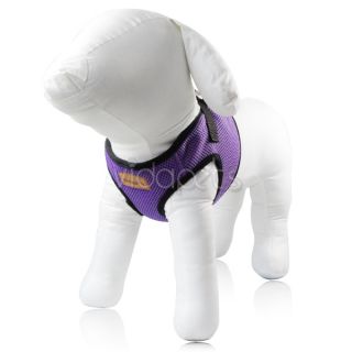 17 23" Girth Best Dog Harness Purple Soft Mesh Vest Collar Large