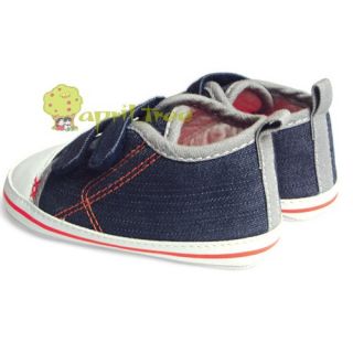 New Blue Toddler Baby Boy Shoes Trainer Prewalker Soft soled E47 Size 1 2 3 4