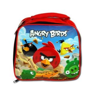 Officially Licensed Rovio Angry Birds Red Insulated Square Lunch Bag Tote