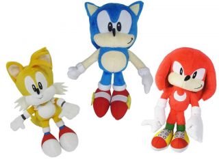 Sonic The Hedgehog 7 inch Sonic Classic Plush Knuckles Tails Sonic Soft Toy New
