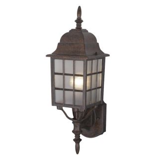Sale 1 Light Mission Outdoor Wall Lamp Lighting Fixture Bronze Frosted Glass