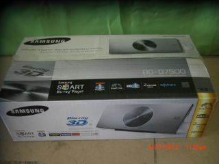 Samsung BD D7500 ZA 3D Blu Ray Disc Player Silver