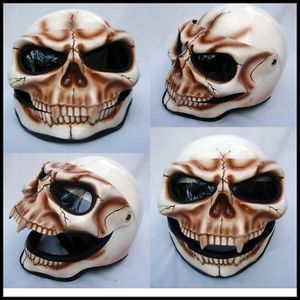 Skeleton Skull 3D Airbrush Fullface Helmet New M L XL