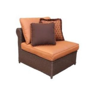 Hampton Bay FW Hunclbch I2 Cibola Armless Patio Club Chair w Nutmeg Cushions