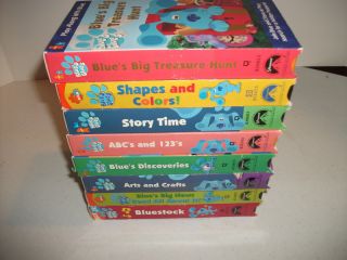Lot of 8 Blue's Clues VHS Video Childrens Tapes
