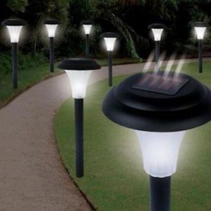 Outdoor Solar Powered Light LED Accent Light Set of 8 Sun Lights Sidewalk