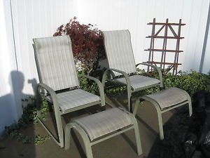 11 Piece Outdoor Patio Furniture Glass Top Table 6 Reclining Chairs More