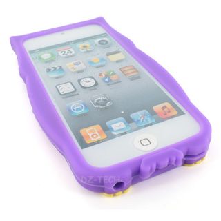 3D Purple Cute Owl Silicone Gel Skin Case Cover Apple iPod Touch 5 5g Accessory