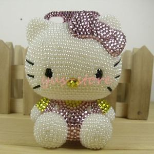Luxury Bling 3D Hello Kitty Pearl Cover Case for iPod Touch 4 4th 4G Gen iTouch