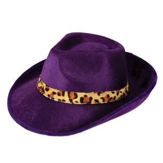 Adult Mens Purple Pimp 1970's Fancy Dress Costume Hat AC9165