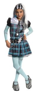 Girls Child Monster High School Deluxe Frankie Stein Frankenstein Costume