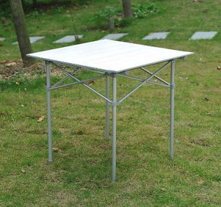 Outdoor Portable Camping Table Square Aluminum Picnic Table Roll Up Table