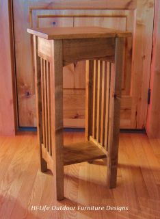 Palisade Plant Stand Mission Arts Crafts Style Accent Table Handmade Alder Wood