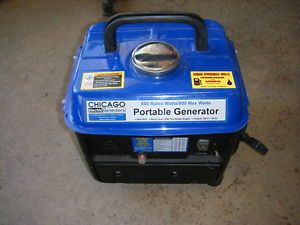 Chicago Electric Portable Generator 800 900 Watts Model 66619 2HP on ...