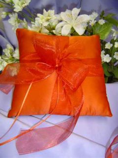 LLCD Rust Burnt Orange Cinnamon Ring Bearer Pillow New