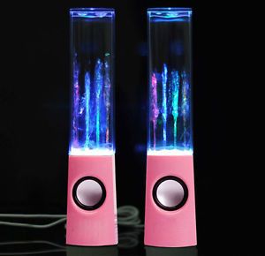 Mini Dancing Water Speaker with Color LED Light for PC Mac iPhone iPad