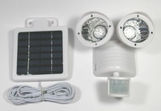 2 Sets Motion Sensor Solar Security Flood Spot LED Light White 