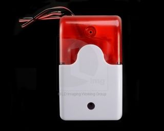 Mini 12V Security Wired Flash Sound Alarm Strobe Light Siren Security System