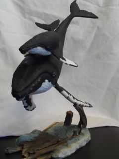 Country Artists Natural World Greatest Depths Whale with Baby Sculpture
