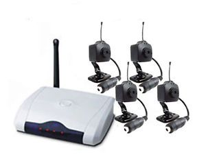 2 4G Wireless Camera Kit Home Surveillance Security Systems USB DVR for PC