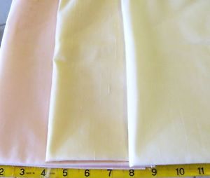 3 23x16 Peach Cream Ivory Sheer Curtain Samples Fabric