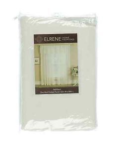 Elrene Home Fashions New Addison Ivory Sheer Rod Pocket Panel Curtains 52x84