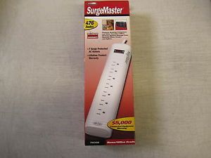 New Belkin SurgeMaster Surge Protector 476 Joules F5C550 7 Outlets 6 Foot Cord