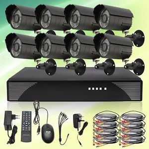 8 CH DVR Indoor Outdoor CCTV Video Surveillance Security Camera System 1TB