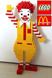 Lego Vtg Collectible Ronald McDonald 18" Store Display Figure Sculpture Original