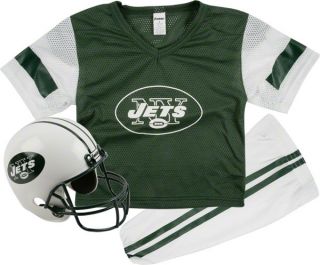New York Jets Kids Youth Football Helmet Uniform Set