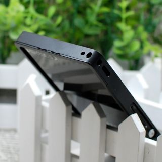 Slim Screwless Black Aluminum Metal Case Frame Bumper for Sony Xperia Z L36H