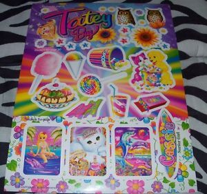 New Large Sheet Lisa Frank Stickers Page Candy Junk Food Owls Surfer Girl Cat G