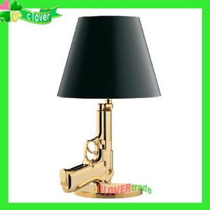 Modern Design Gold Gun Table Lamp LED Desk Lighting Beside Lamp Working Light