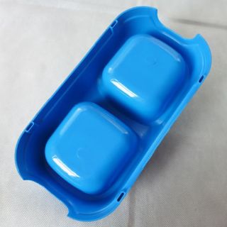 A40 Pretty Rectangle DeepSkyBlue Plastic Pet Dog Cat Water Dish Food Feeder Bowl