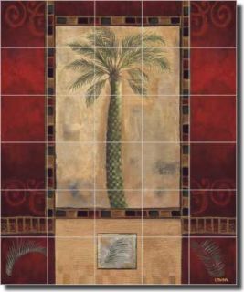 Montillio Tropical Palm Tree Art Ceramic Tile Mural