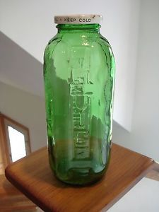 Green Glass Water Juice Bottle