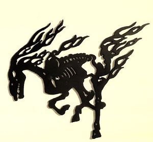 Skeletal Horse Metal Art Gothic Skeleton Wall Decor Silhouette Gift