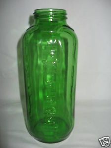 Vintage Green Glass Water Juice Jar