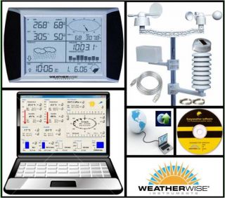 Wireless Weather Station WS 1090 Complete w Solar Powered Sensors Atomic Time