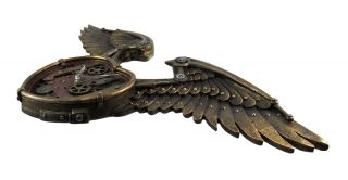 Bronze Finish Winged Steampunk Heart Wall Clock
